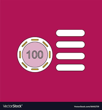 Flat icon design collection casino stuff chip vector image
