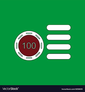 Flat icon design collection casino stuff chip vector image