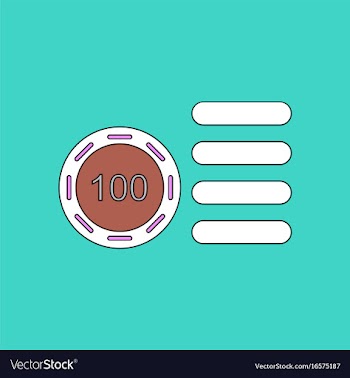 Flat icon design collection casino stuff chip vector image