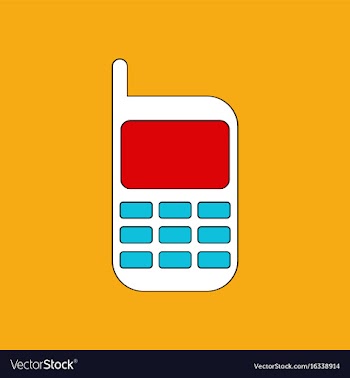 Flat icon design collection cellphone silhouette vector image