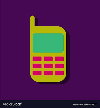 Flat icon design collection cellphone silhouette vector image