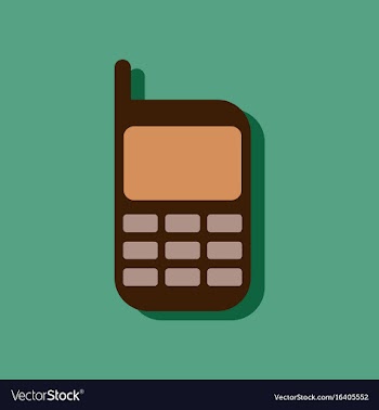Flat icon design collection cellphone silhouette vector image