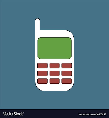 Flat icon design collection cellphone silhouette vector image