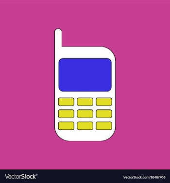 Flat icon design collection cellphone silhouette vector image