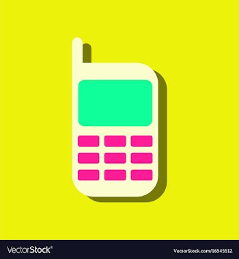Flat icon design collection cellphone silhouette vector image