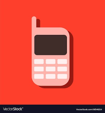 Flat icon design collection cellphone silhouette vector image