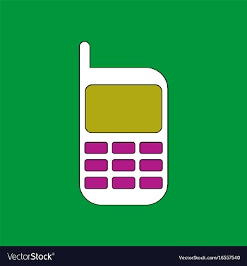 Flat icon design collection cellphone silhouette vector image