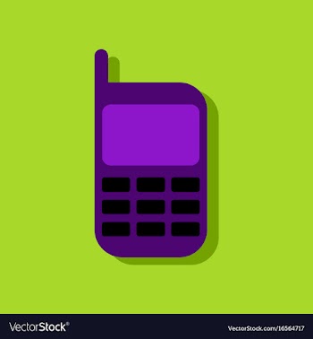 Flat icon design collection cellphone silhouette vector image