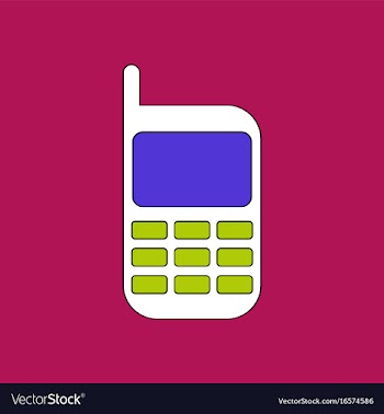 Flat icon design collection cellphone silhouette vector image