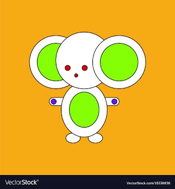 Flat icon design collection cheburashka russian vector image