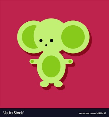Flat icon design collection cheburashka russian vector image