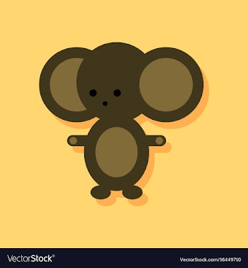 Flat icon design collection cheburashka russian vector image