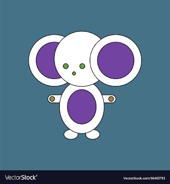 Flat icon design collection cheburashka russian vector image
