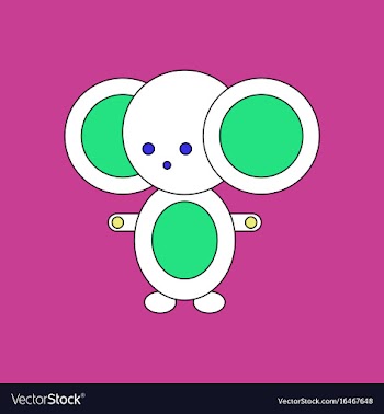 Flat icon design collection cheburashka russian vector image