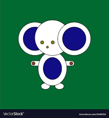 Flat icon design collection cheburashka russian vector image