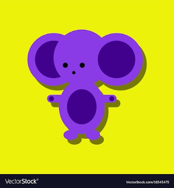 Flat icon design collection cheburashka russian vector image