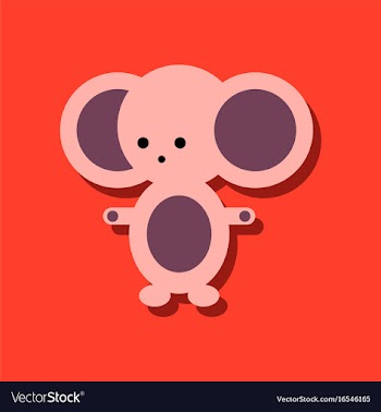 Flat icon design collection cheburashka russian vector image