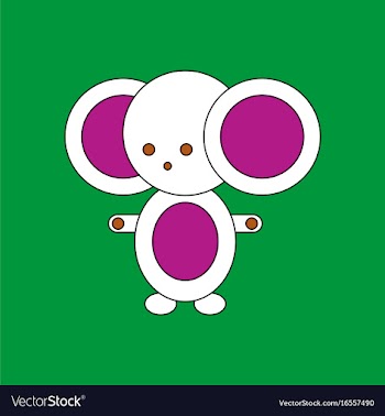 Flat icon design collection cheburashka russian vector image
