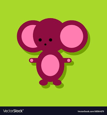 Flat icon design collection cheburashka russian vector image