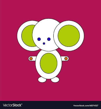 Flat icon design collection cheburashka russian vector image