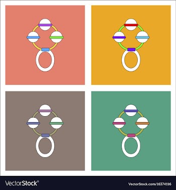 Flat icon design collection children beanbag vector image