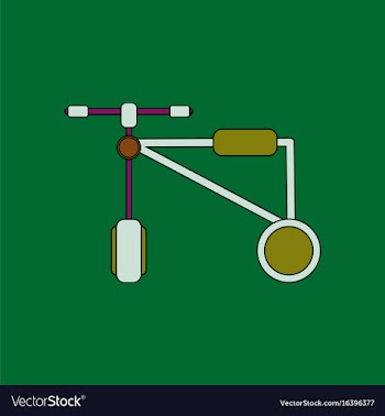 Flat icon design collection children bicycle vector image