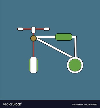 Flat icon design collection children bicycle vector image