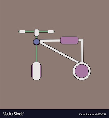 Flat icon design collection children bicycle vector image