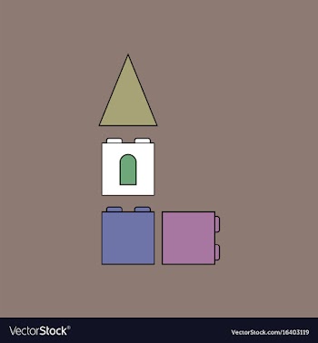 Flat icon design collection children constructor vector image
