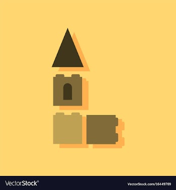 Flat icon design collection children constructor vector image