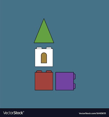 Flat icon design collection children constructor vector image
