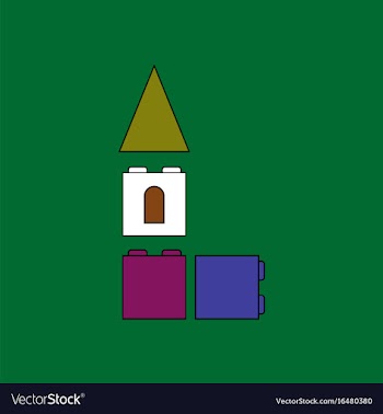 Flat icon design collection children constructor vector image
