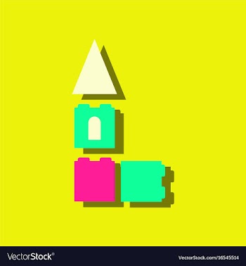 Flat icon design collection children constructor vector image