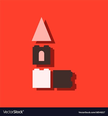 Flat icon design collection children constructor vector image