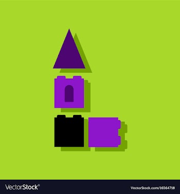 Flat icon design collection children constructor vector image