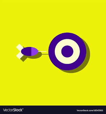 Flat icon design collection children darts vector image