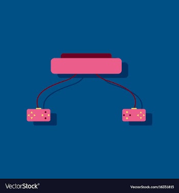 Flat icon design collection children game console vector image