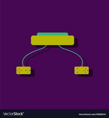 Flat icon design collection children game console vector image