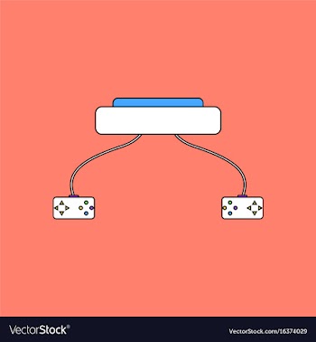 Flat icon design collection children game console vector image