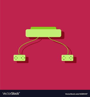 Flat icon design collection children game console vector image