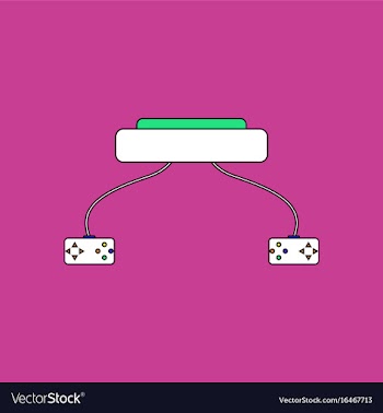 Flat icon design collection children game console vector image