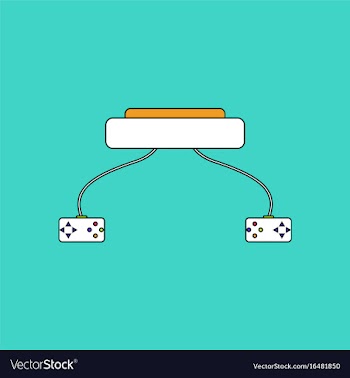 Flat icon design collection children game console vector image