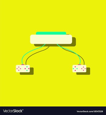Flat icon design collection children game console vector image
