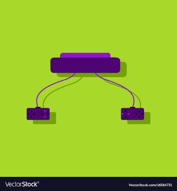 Flat icon design collection children game console vector image