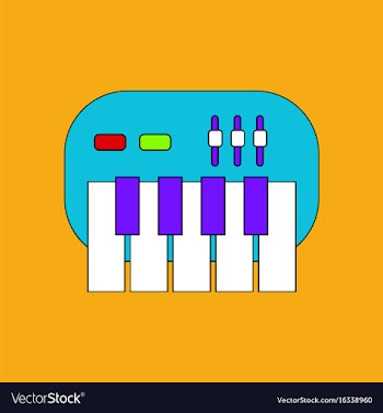 Flat icon design collection children musical vector image