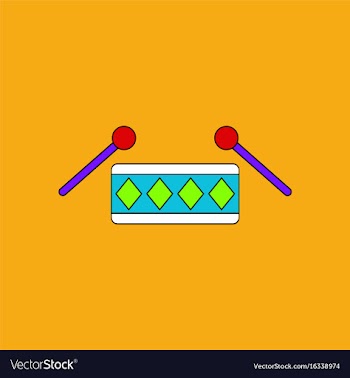 Flat icon design collection children musical vector image