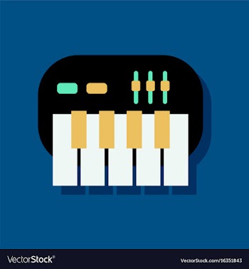 Flat icon design collection children musical vector image