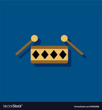 Flat icon design collection children musical vector image