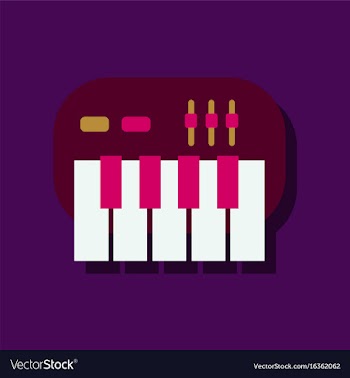 Flat icon design collection children musical vector image