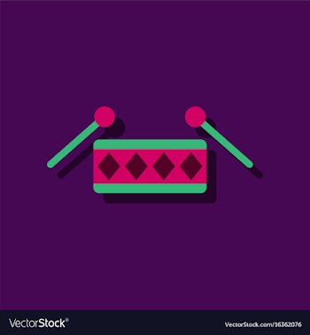 Flat icon design collection children musical vector image
